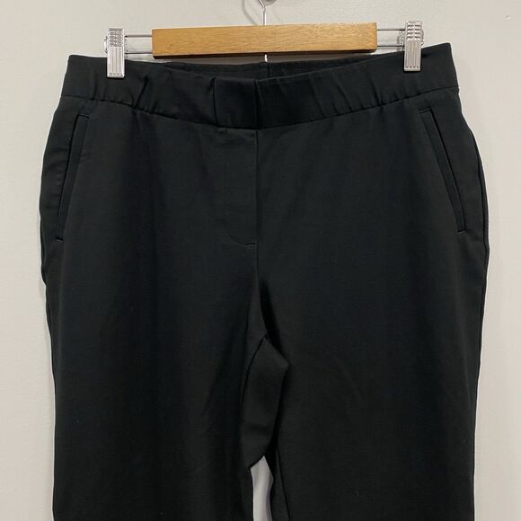 J. JILL M Black Ponte Slim Leg Pull-On Ankle Pants Business Casual Comfort Chic - Picture 15 of 16